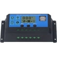 FXYSolar Controller MPPT Dual USB 5V Output Solar Panel Regulator LCD