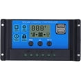 FXYSolar Controller MPPT Dual USB 5V Output Solar Panel Regulator LCD