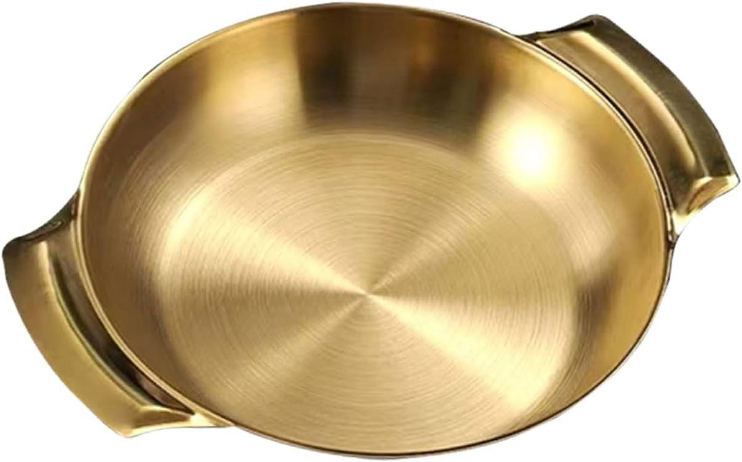 FXYStainless Steel Seafood Pot Paella Pan Korean Ramyun Pot Frying Pan