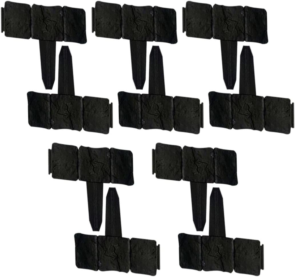 FXYStone Effect Lawn Edging Plastic Garden Palisade Fence Plant Border