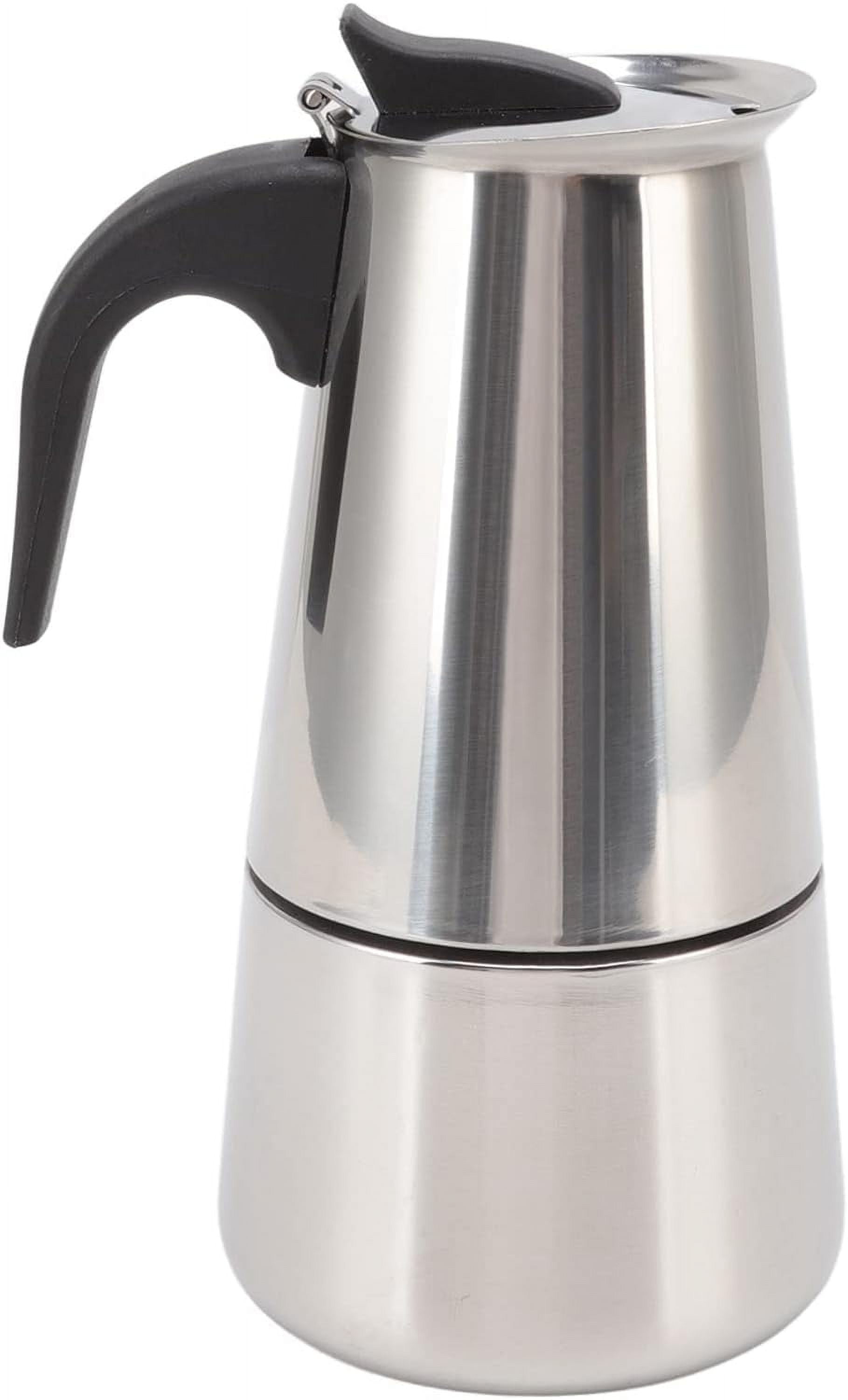 FXYStovetop Espresso Machine, Stainless Steel Coffee Maker, Moka Coffee