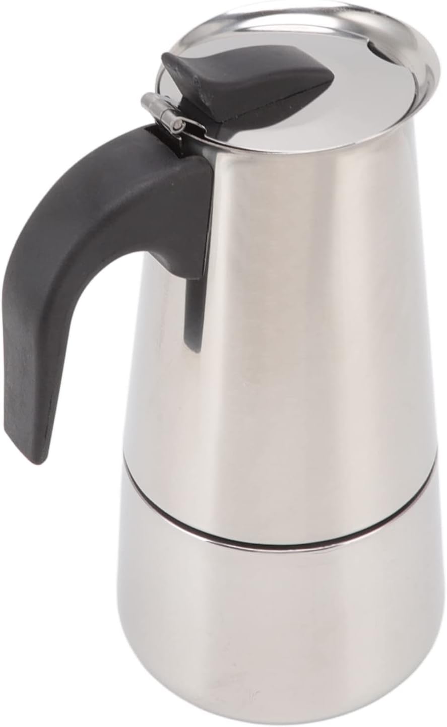 FXYStovetop Espresso Machine, Stainless Steel Coffee Maker, Moka Coffee