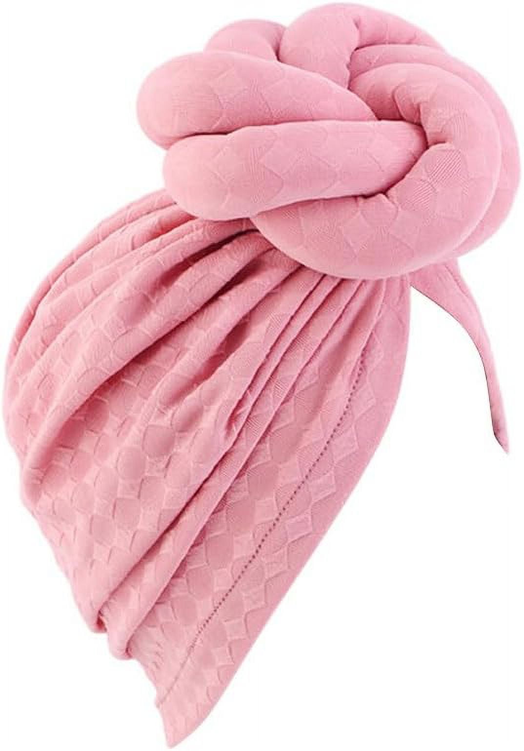 FXYStretch Turban Hats for Women, African Knot Headwraps Soft Pre Tied