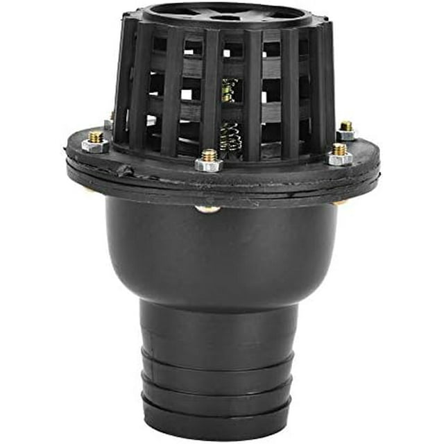 FXYWater Pump Foot Valve Black PVC Low Pressure Flat Check Valve for