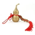 FXYWu Lou Cucurbit with 5 Coins Feng Shui Brass Gourd Ornaments Good