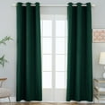 thumbnail image 1 of FY FIBER HOUSE 100% Blackout Curtains 2 Panels,Light Blocking Thermal Insulated Velour Privacy Drapes for Living Room/Farmhouse/Bedroom,W42 x L95 Inch,Dark Green, 1 of 5