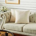 thumbnail image 1 of FY FIBER HOUSE Pack of 2 Velvet Throw Pillow Covers Decorative Square Pillowcase Soft Solid Cushion Case for SoFa/Couch Use, 20 x 20 Inch White, 1 of 5