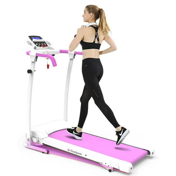 [TREADMILL CLEARANCE] FYC 2.0HP Electric Folding Treadmill for Home with Incline, Portable Foldable Electric Motorized Compact Treadmill, Pink
