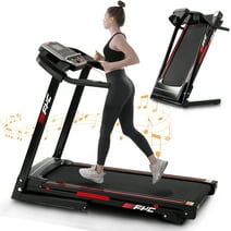 FYC 3.5HP 330 LBS Weight Capacity Folding Treadmill with Incline, Portable Electric Treadmill for Home Running Walking Jogging Exercise w/ 12 Preset Programs, Indoor House Workout Training Exercise