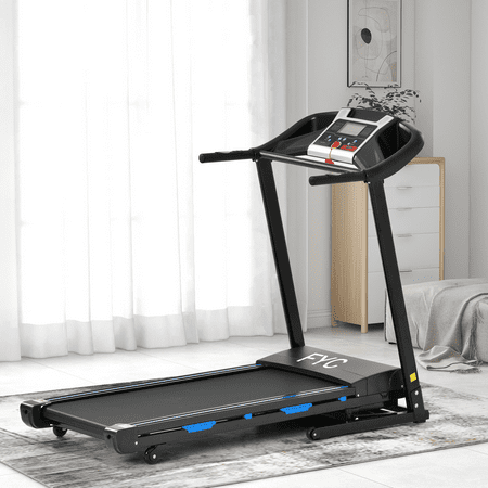 FYC 3.5HP 330LBS Weight Capacity Folding Treadmills with Auto Incline Foldable Electric Treadmill Running Machine Bluetooth APP Heart Rate Sensor Workout Running Machine Walking Exercise