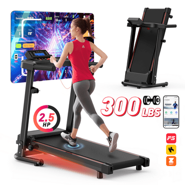 FYC Foldable Treadmill for Home, Electric Folding Treadmill with 300 lb Capacity, APP Control, Compact Design