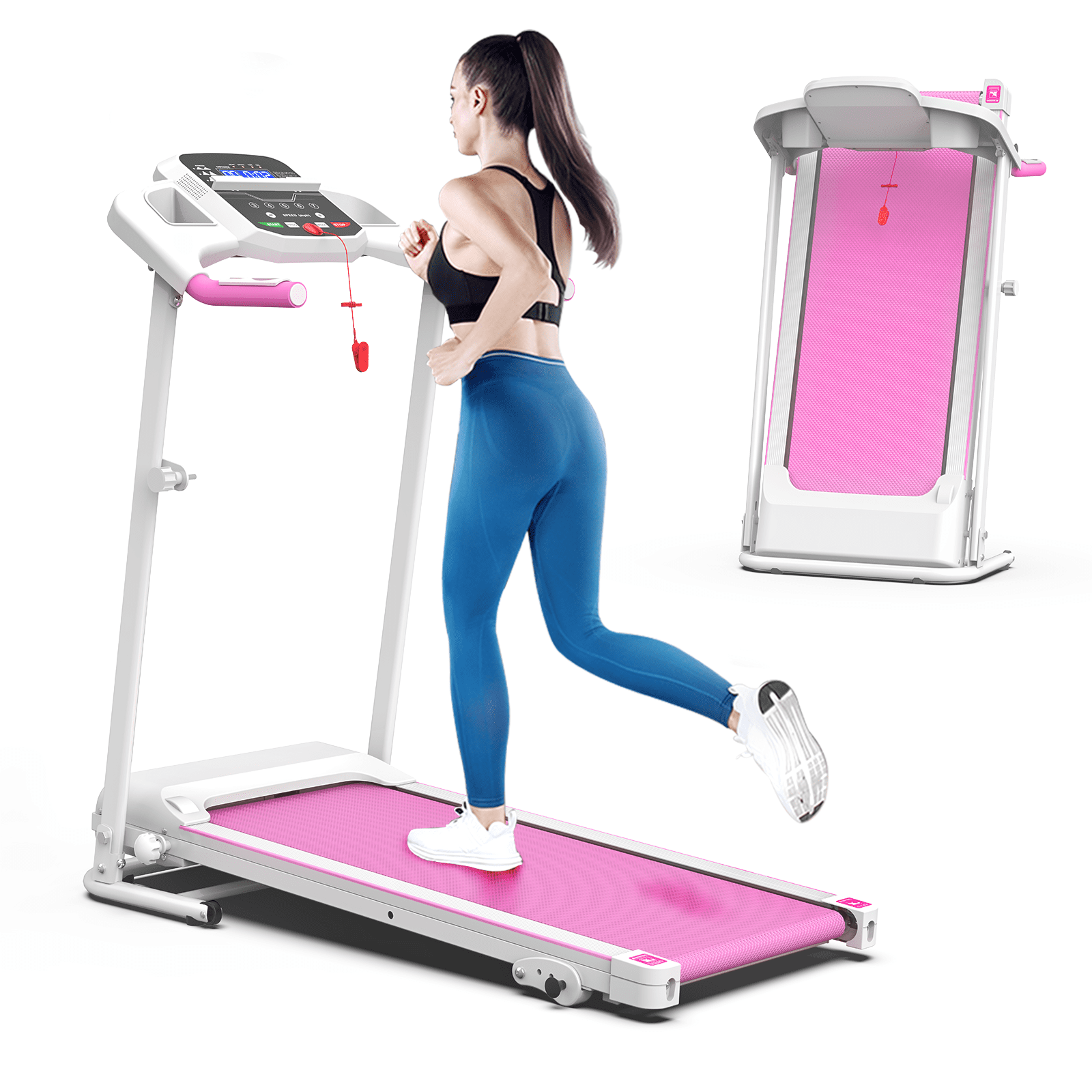GEEMAX 2.5HP Portable Walking Pad Treadmill, 10% Incline, Under Desk, ZWIFT KINOMAP, 300lbs, LED Display, Pink - Walmart.com GEEMAX 2.5HP Portable Walking Pad Treadmill, 10% Incline, Under Desk, ZWIFT KINOMAP, 300lbs, LED Display, Pink - Walmart.com