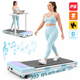 thumbnail image 1 of FYC Walking Pad Treadmill with 15% Auto Incline, 350 lbs Capacity 3.5HP Ultra Quiet Brushless Motor, 0.5-6MPH Speed, Bluetooth Speaker & APP, Under Desk Treadmill for Home Office Hiking, 1 of 12