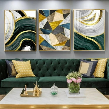 FYCONE 3 Piece Canvas Wall Art - Abstract Brush Painting - Modern Home Art Stretched and Framed Ready to Hang