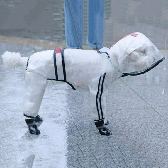 FYCONE Pet Dog Raincoat, Waterproof Transparent Light Coat Clothes, Rain Coat for Pets Dogs Puppy