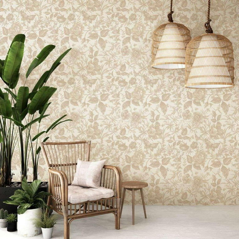 FYCONE Vintage Floral Vintage Wallpaper Peel-and-Stick Removable ...