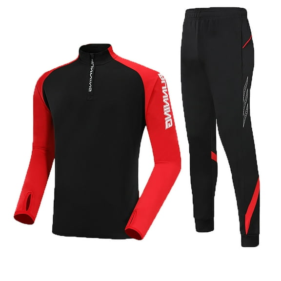 FYDUU 2025 New Kids Sportswear Set Boys Girls Athletic Running Outfits Half Zip Training Suits With Wicking Team For School Gym Class Trendy 2 Pieces Stylish Boys Outfits 3-4 Years