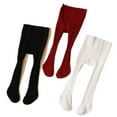 thumbnail image 1 of FYDUU 3 Pack Baby Girls Tights Cable Knit Leggings Stockings Pantyhose For Newborn Infant Leggings Solid Color Soft Stretchable Tights Pants 6-12 Months, 1 of 6