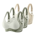 thumbnail image 1 of FYDUU 3 Pack Bras For Women No Underwire Full Coverage Seamless Push Up Bra Soft Wireless Everyday Bras For Women Comfortable Tshirt Bralette /Navy, 1 of 4