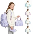 thumbnail image 1 of FYDUU 3Pcs Backpack for Girls Schoolbag with Lunch Box Pencil Case Lightweight Backpack Set Kids School Bag Bookbag Fashion Daypack, 1 of 7
