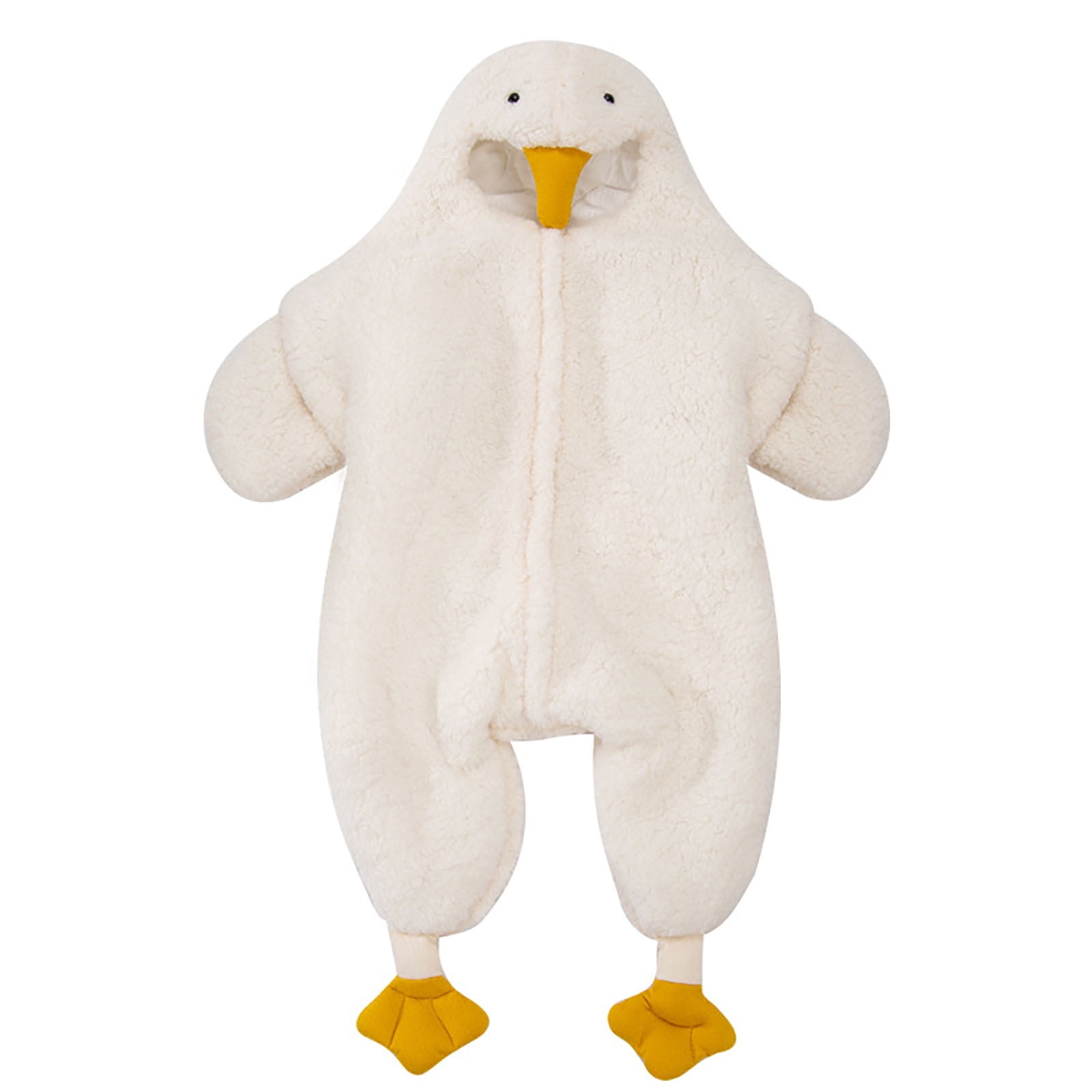 FYDUU Baby Boy Romper Onesie Baby Duckling Cute Outfit Suit Jumpsuit Sleeping Bag Romper Hooded Jumpsuit Winter Snowsuit Clothes 5-10 Months
