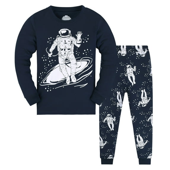 FYDUU Baby Boys Clothing Set Little Boys Outfits Dinosaur Long Sleeve Pullover Tops And Pants 2 Piece Sleepwear Fall Winter Clothes Set Versatile 3-4 Years