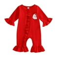 thumbnail image 1 of FYDUU Baby Girl Clothes Christmas Jumpsuit Soft One-Piec Outfit Onesie Romper Jumpsuit With Snap Closure Comfortable Clothes 9-12 Months, 1 of 8