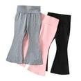 thumbnail image 1 of FYDUU Baby Girls Flare Leggings 3 Pack Toddler Girl High Waisted Flare Pants Soft Casual Trousers Kids Bottoms Fashion Everyday Wear Fashionable Cute, 1 of 9