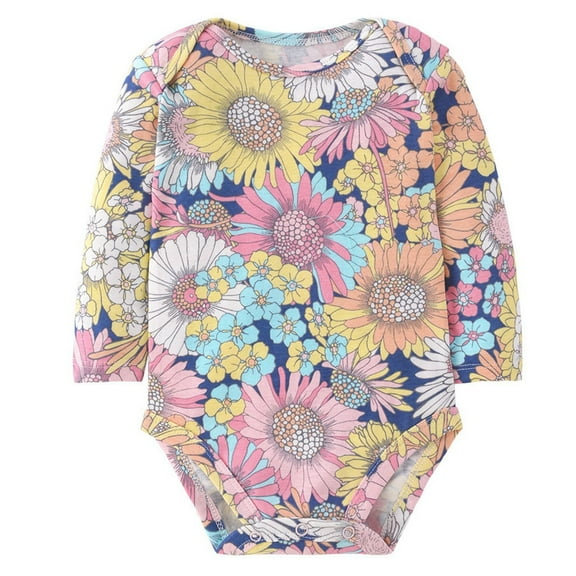 FYDUU Baby Girls Long Sleeve Onesies Bodysuits One-Pieces Cute Print Romper Outfit For Toddler Soft Comfortable Everyday Wear Fashionable Cute 12-15 Months