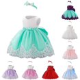 thumbnail image 1 of FYDUU Baby Girls Pageant Dress Lace Princess Dress Bowknot Flower Girl Dresses Wedding Party Tutu Gown First Birthday Outfit 18-24 Months, 1 of 9