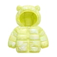 thumbnail image 1 of FYDUU Baby Winter Coat With Hooded Toddler Boys Girls Puffer Jackets Zipper Toddler Bear Hoods Down Jacket Kids Light Padded Outwear Fashion Clothing, 1 of 3