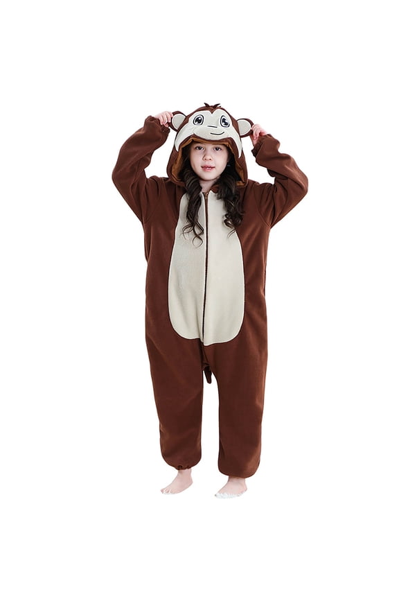 Baby Winter Hooded Rompers Cozy Hooded Cartoon Animal One Piece Rompers Pajamas For Kids Family Matching Outfit Home Based Activities 9-10 Years