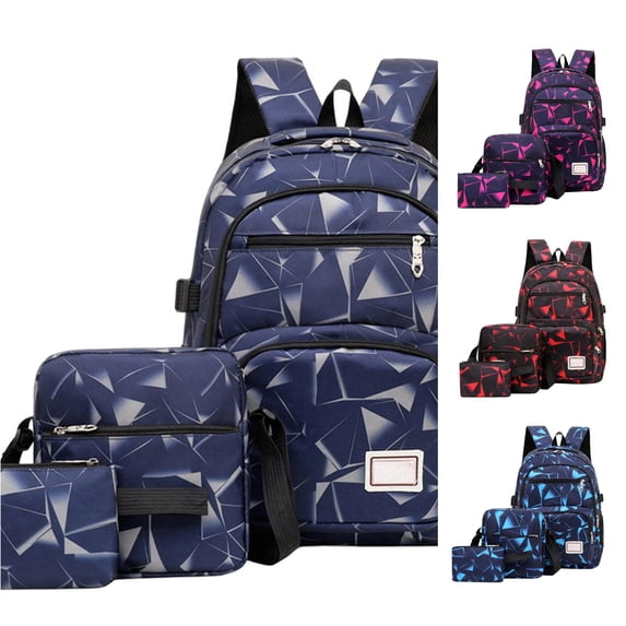 FYDUU Backpack for Boys 3Pcs Cool Fashion School Backpack with Lunch Box & Pencil Case for Kids Bookbag Casual Schoolbag Daypack