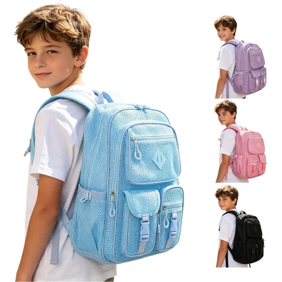 FYDUU Backpack for Boys School Bag Breathable Mesh School Backpacks for Kids Lightweight Bookbag Daypack Casual School Daily Wear