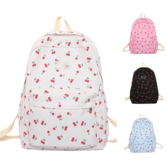 FYDUU Backpack for Girls School Bag Kids Bookbag Large Capacity Cute Cherry School Backpacks for Teen Girl Fashion Casual Daypack