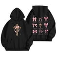 thumbnail image 1 of FYDUU Bow Hoodies For Women Casual Graphic Hooded Sweatshirts Trendy Preppy Clothes Long Sleeve Pullover Tops Trendy Fall Jacket Coat Black, 1 of 7