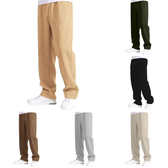 FYDUU Boys Baggy Sweatpants Straight Leg Elastic Waist Open Bottom Athletic Joggers Sweat Pant Back To School Casual Pants with Pockets Fashion Pants 13-14 Years