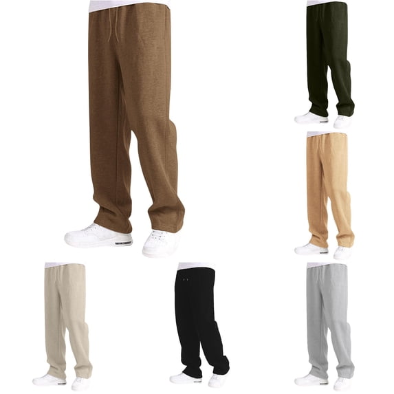 FYDUU Boys Baggy Sweatpants Straight Leg Elastic Waist Open Bottom Athletic Joggers Sweat Pant Back To School Casual Pants with Pockets Versatile Pants 7-8 Years