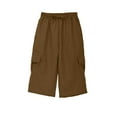 thumbnail image 1 of FYDUU Boys Cargo Jogger Pants Boys Cargo Shorts Leisure Sports Pocket Drawstring Elastic Waist Cargo Cropped Pants Solid Color Mid-Calf Trousers 13-14 Years, 1 of 6