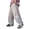 thumbnail image 1 of FYDUU Boys Cargo Pants Elastic Waist Casual Joggers With Pockets Loose Fit Sweatpants Kids Comfortable Trousers Outdoor Playwear Comfort Joggers 4-5 Years, 1 of 9