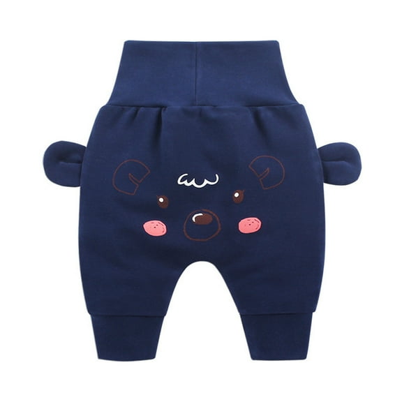 FYDUU Boys Cargo Pants Toddler Boys Girls Casual Long Pants Cartoon Print High Waisted Baby Sweatpants Soft Bottoms 18-24 Months