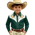 thumbnail image 1 of FYDUU Boys Casual Shirts Western Cowboy Long Sleeve Shirts Classic Fit Button Up Tops For Kids Vintage Shirt Party Wear 6-7 Years, 1 of 4