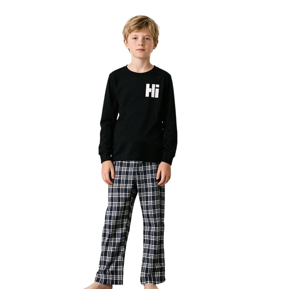 FYDUU Boys' Clothing Sets Boys Pajamas 2 Piece Sleepwear Long Sleeve Tops And Pants Set Soft Breathable Comfortable Loungewear Outfits,3-4 Years