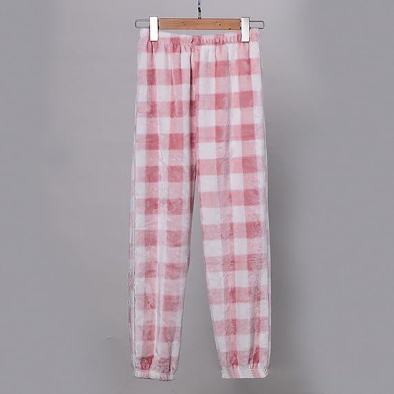 FYDUU Boys Girls Flannel Pants Winter Warm Pajama Bottoms Soft Fuzzy Homewear Elastic Waist Sweatpants Comfortable Pajama Pants Casual Pant 3-4 Years