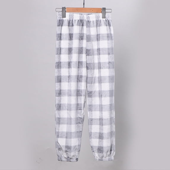 FYDUU Boys Girls Flannel Pants Winter Warm Pajama Bottoms Soft Fuzzy Homewear Elastic Waist Sweatpants Comfortable Pajama Pants Soft Slacks 8-9 Years
