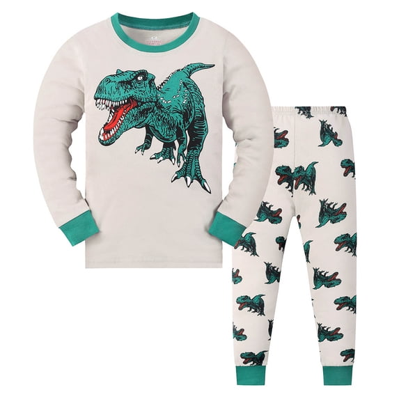 FYDUU Boys Girls Long Sleeve Pajama Set Kids Sleepwear Outfits Soft Comfortable Loungewear For Toddler Children Vintage Halloween 3-4 Years