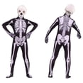 thumbnail image 1 of FYDUU Boys Halloween Skeleton Costume, Kids Skeleton Print Full Bodysuit with Hand & Foot Covers, Zentai Suit Halloween Party Dress Up Outfit, 1 of 6