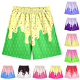 thumbnail image 1 of FYDUU Boys Ice Cream Print Shorts Casual Baseball Shorts Elastic Waist Athletic Shorts with Pocket Children's Bottoms Back To School Wear Fashion Slacks 3-4 Years, 1 of 4