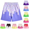 thumbnail image 1 of FYDUU Boys Ice Cream Print Shorts Casual Baseball Shorts Elastic Waist Athletic Shorts with Pocket Children's Bottoms Back To School Wear Fashion Slacks 7-8 Years, 1 of 4