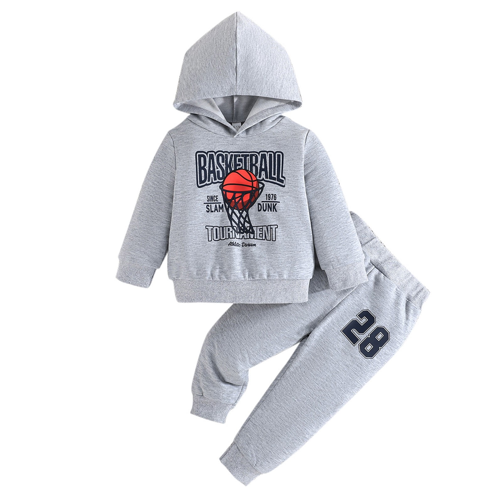 Sport-Set Für Jungen – Hoodie Mit Basketball-Print & Jogger-Hose, Bequem & Stylisch Für Kleinkinder 6 Monate Bis 3 Jahre